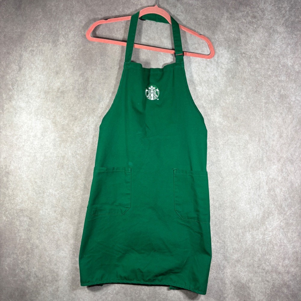 Starbucks Apron Unisex OS Green Barista Uniform Mermaid Logo Pockets Work